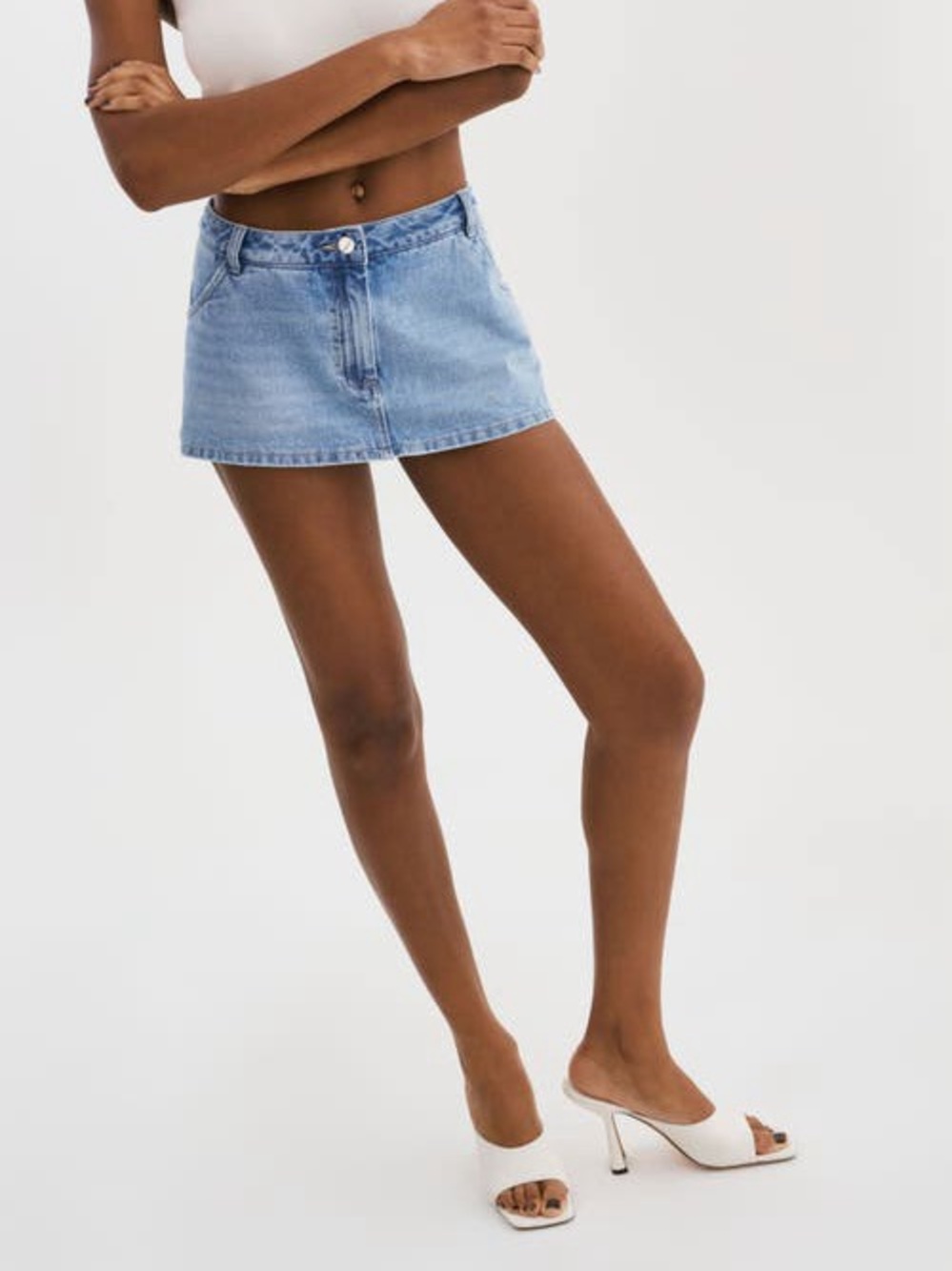Lamarque Light Blue Denim Mini Skort
